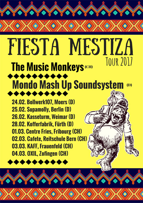 Flyer Fiesta Mestiza Tour 2017
